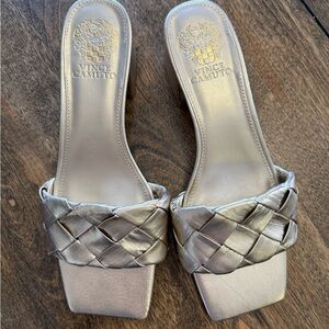 Vince Camuto block heel slides